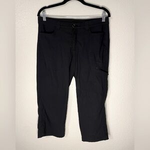 Eddie Bauer Cropped Hiking Pants Outdoor Trekking Travel Black Sz 10